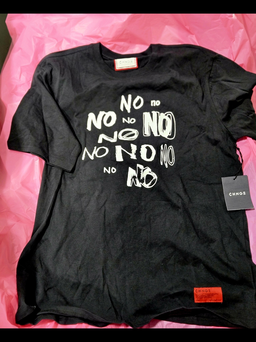 CHNGE Black 'NO' Graphic Tee